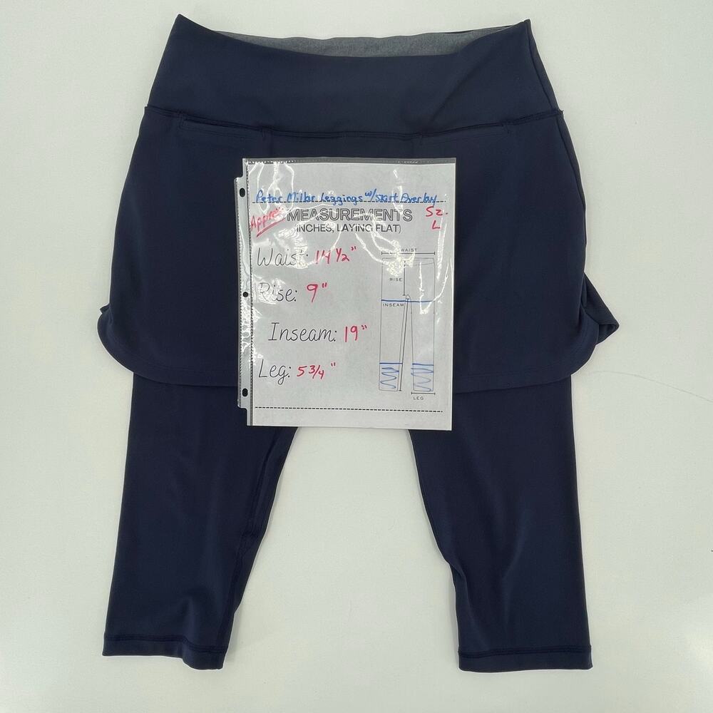 Peter Millar Women’s Performance Leggings W/Skirt Overlay, Blue, Sz. L Preppy - Picture 11 of 11